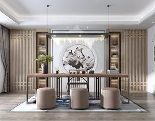自贡新中式风格茶室如何规划设计